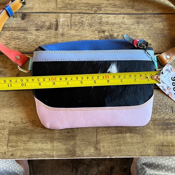 NEW ! Folklore Couture Vegan Recycled Leather Crossbody Bag - Picture 5 of 5